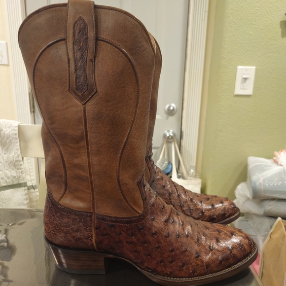 Cody James Black 1978 Chapman Full-Quill Ostrich Western Boot Medium Toe Size 10 - Picture 3 of 9